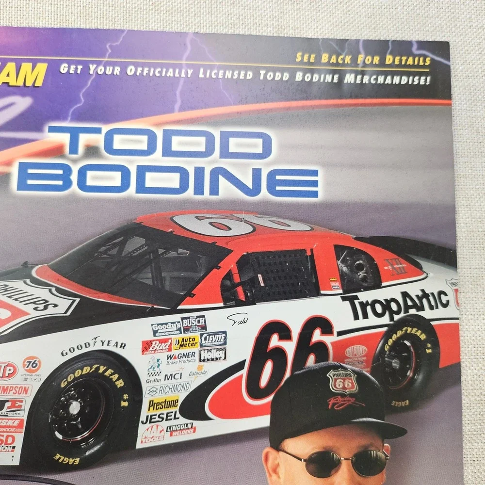 NASCAR Todd Bodine Hero Card 1999 Phillips Racing No 66 Chevy Monte Carlo 8x10